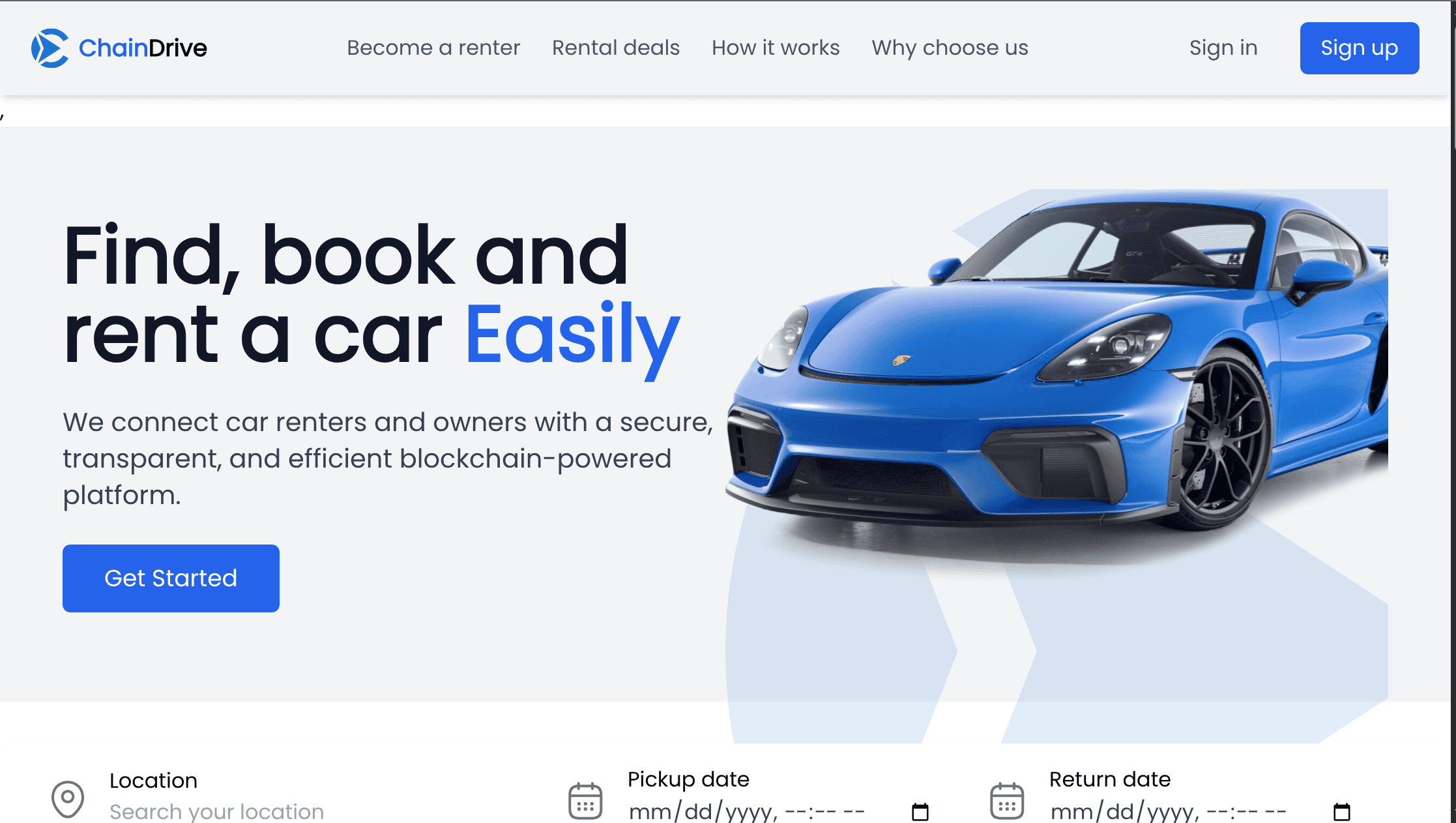 Chaindrive project screenshot